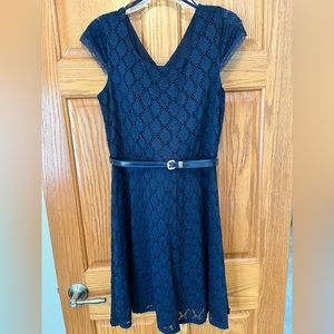 Navy Blue Lace Dress Size 8